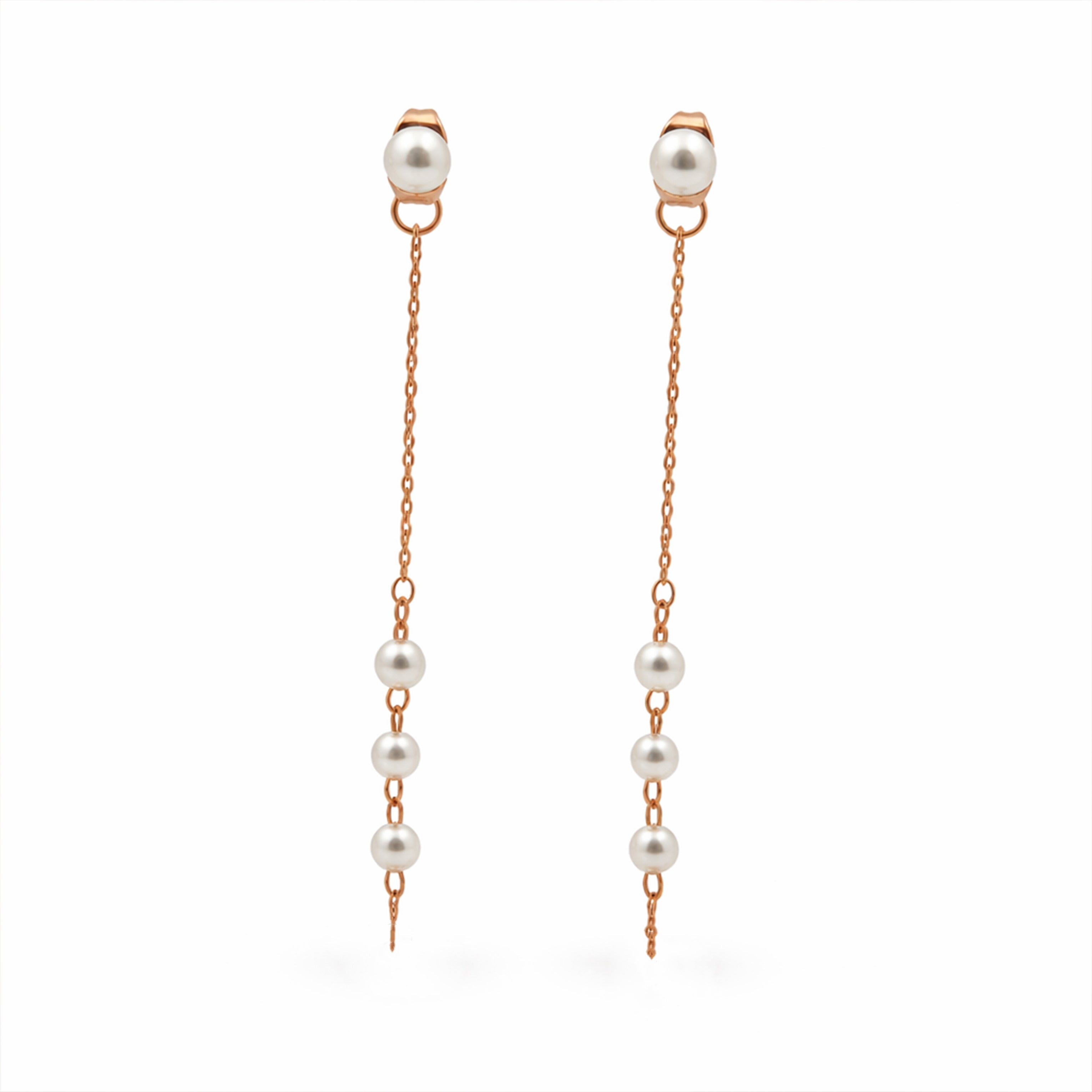 Pearl Chain Drop Earrings GWE -96