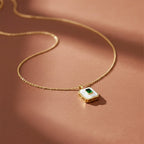 Vintage-Inspired Emerald Women Neckless GWN -94