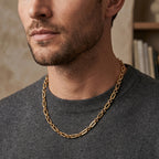Men’s Gold Tone Rectangular Link Chain