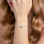 Gold Triangle Solitaire Bracelet GWB -111
