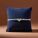 Golden Sparkle Heart Adjustable Bracelet GWB -114
