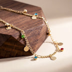 Multi-Color Charm Anklet GWA -46