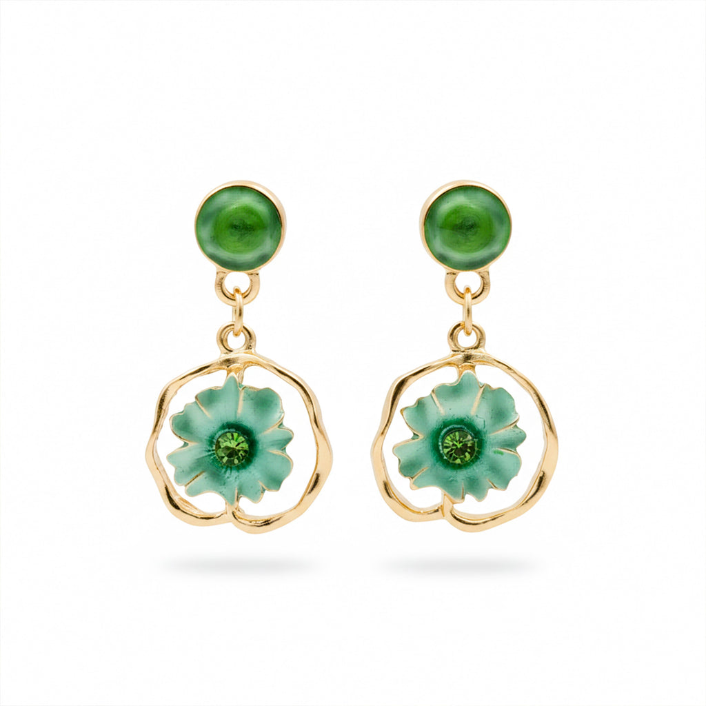 Bloom Gold Drop Earrings GWE -191