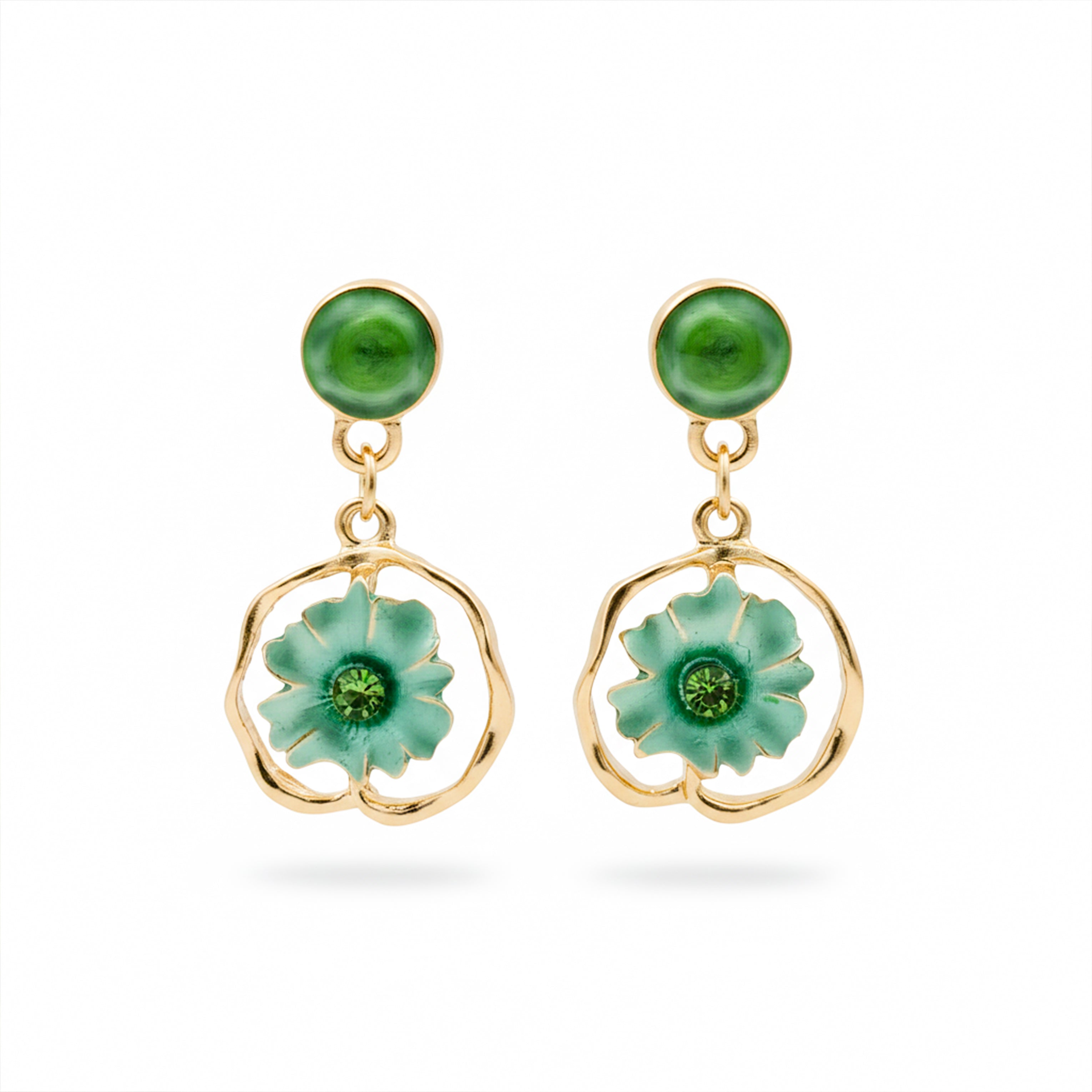 Bloom Gold Drop Earrings GWE -191