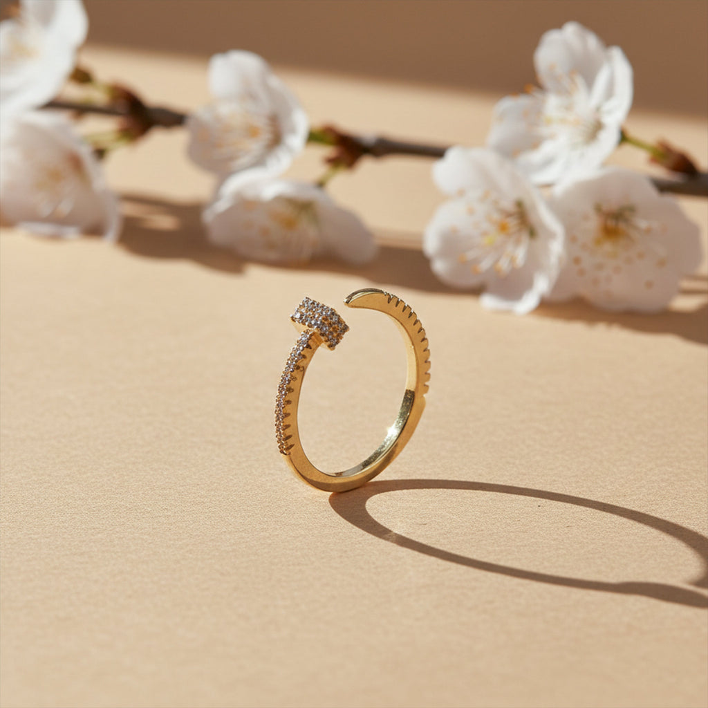 Golden Nail Adjustable Ring GWR -66