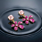 Pink flora Earrings GWE -202