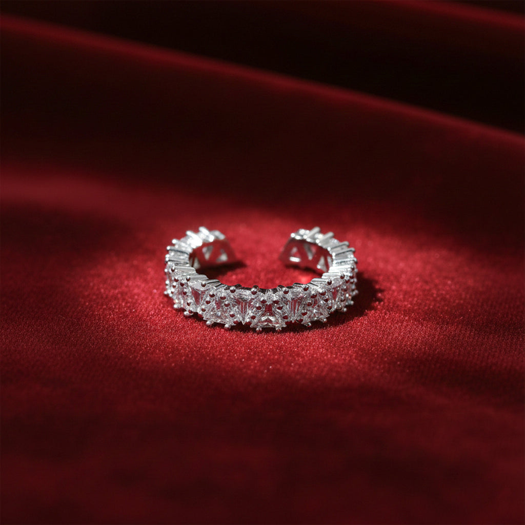 Silver Baguette Cuff Ring GWR -20