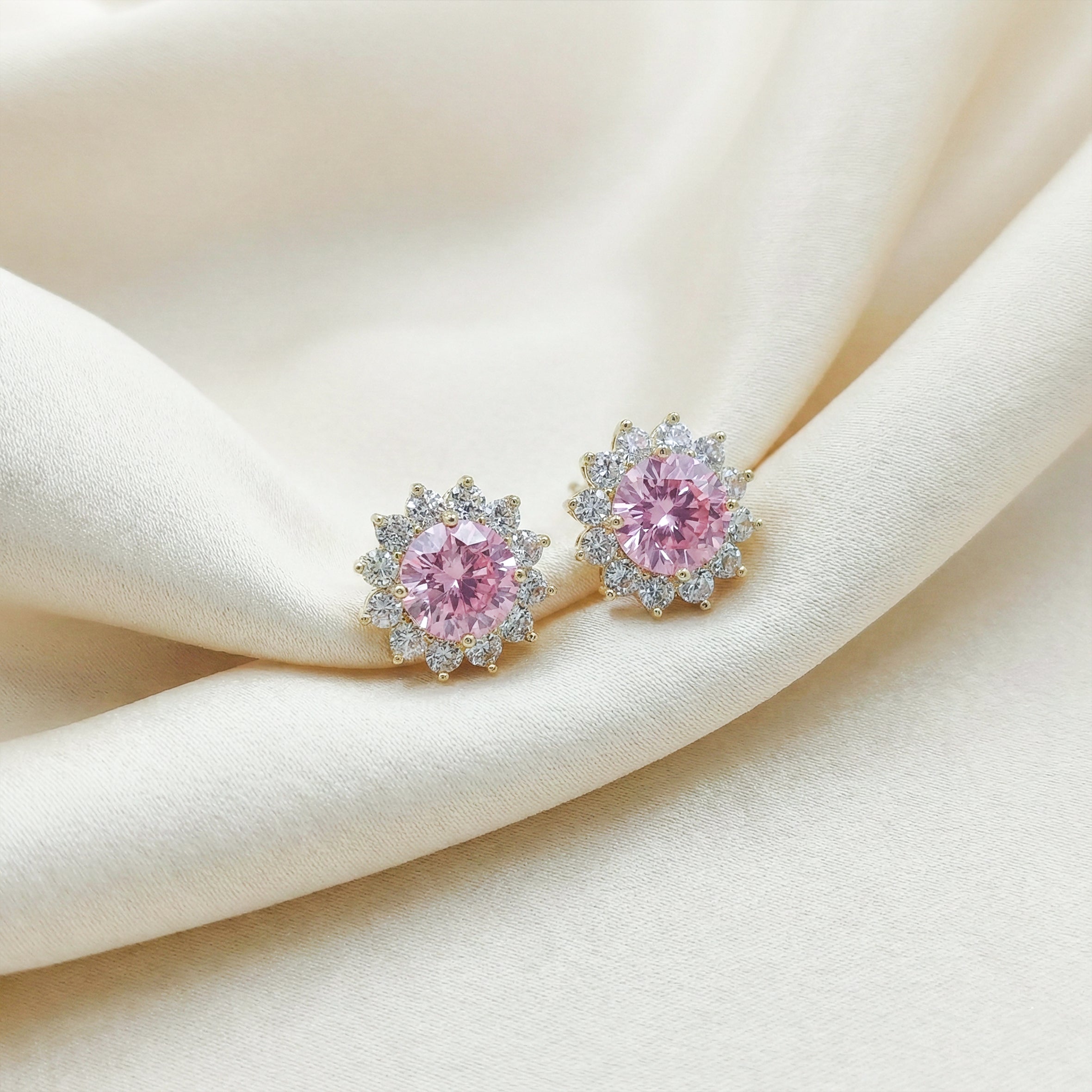 Blush Halo Stud Earrings GWE -73