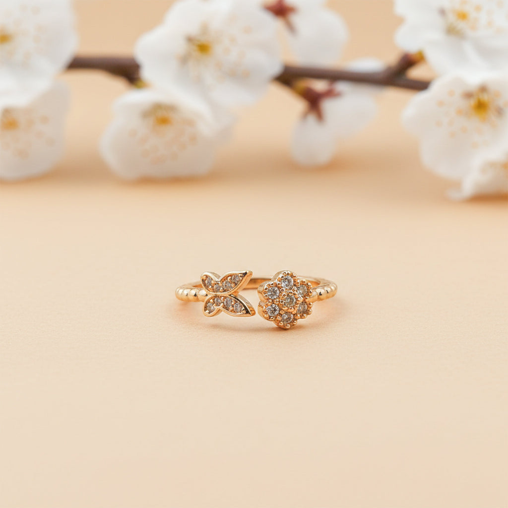Golden Butterfly Bloom Ring GWR -11