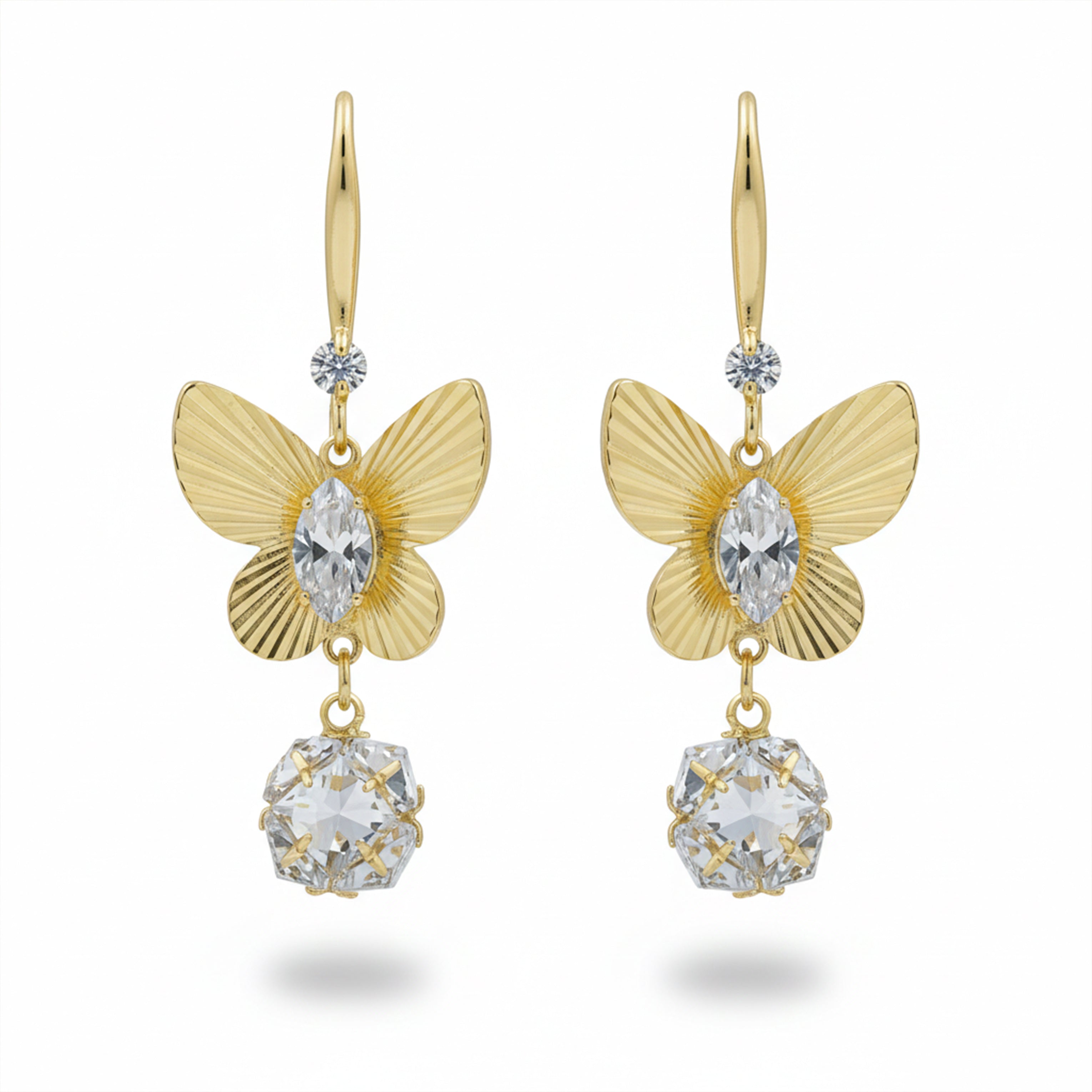 Butterfly Gold Drop Earrings GWE -167