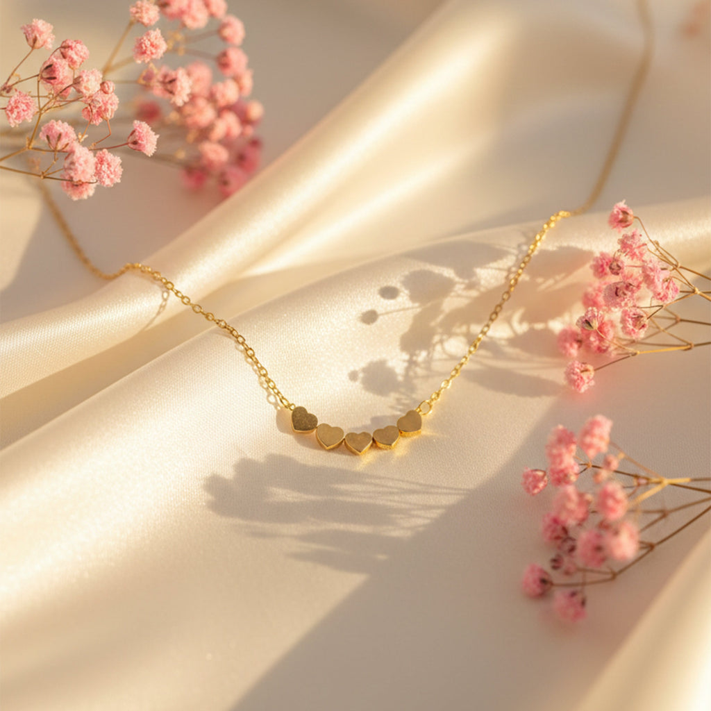 Golden Hearts Necklace GWN -9