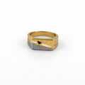 Men’s Gold-Tone Two-Tone Geometric Ring GMR -26