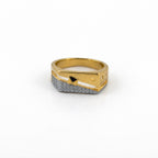Men’s Gold-Tone Two-Tone Geometric Ring GMR -26