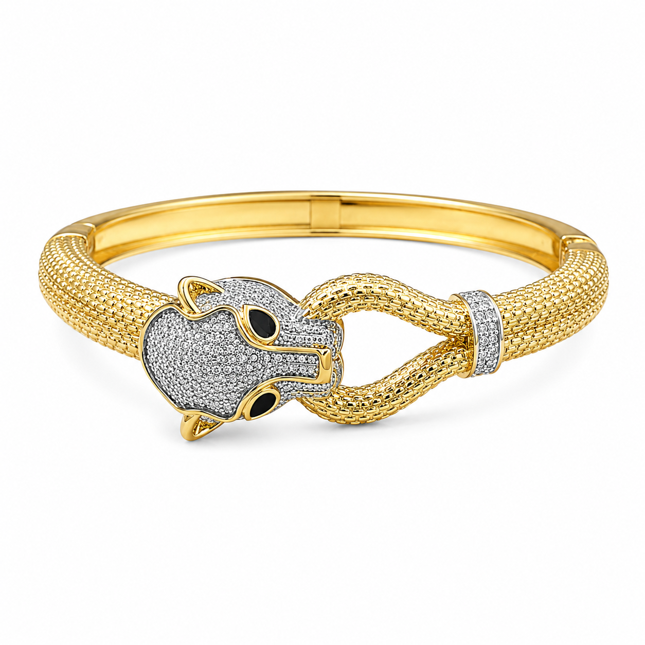Men’s Gold-Tone Leopard Kada GMK -4