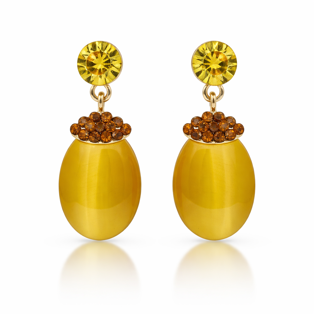 Mustard Yellow Earrings GWE -210