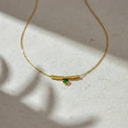 Emerald-Green Heart Women Neckless GWN -70