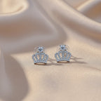 Crown Crystal Stud Earrings GWE -94