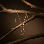 Golden Bow Tassel Pendant Necklace GWN -91