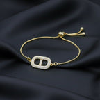 Gold Initial Adjustable Bracelet GWB -166