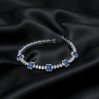 Blue Princess Halo Tennis Bracelet GWB -132