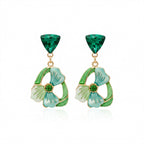 Emerald Floral Drop Earrings GWE -229