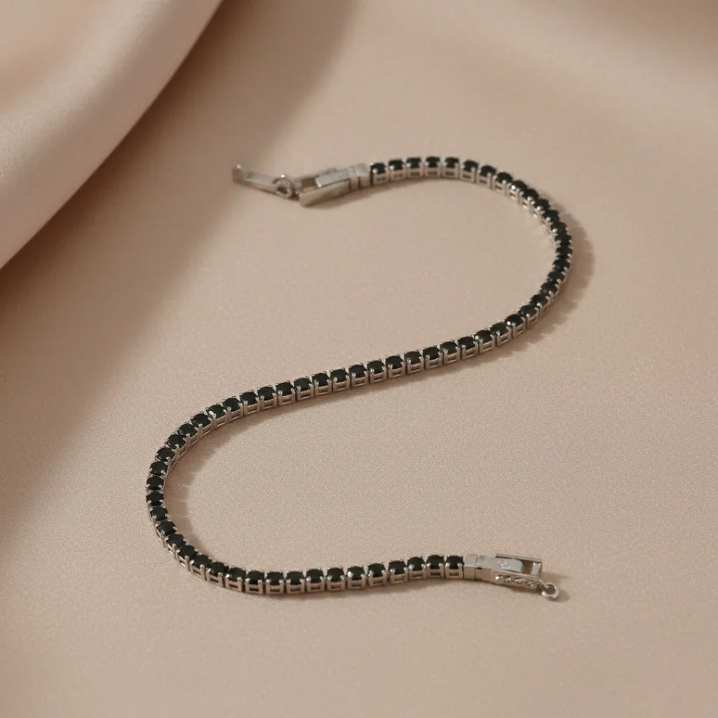 Blue Silver Tennis Bracelet GWB-77