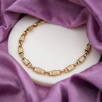 Men’s Gold Tone Textured Link Chain GMC -19