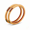 Gold Red Meenakari Designer Bangles GB -5