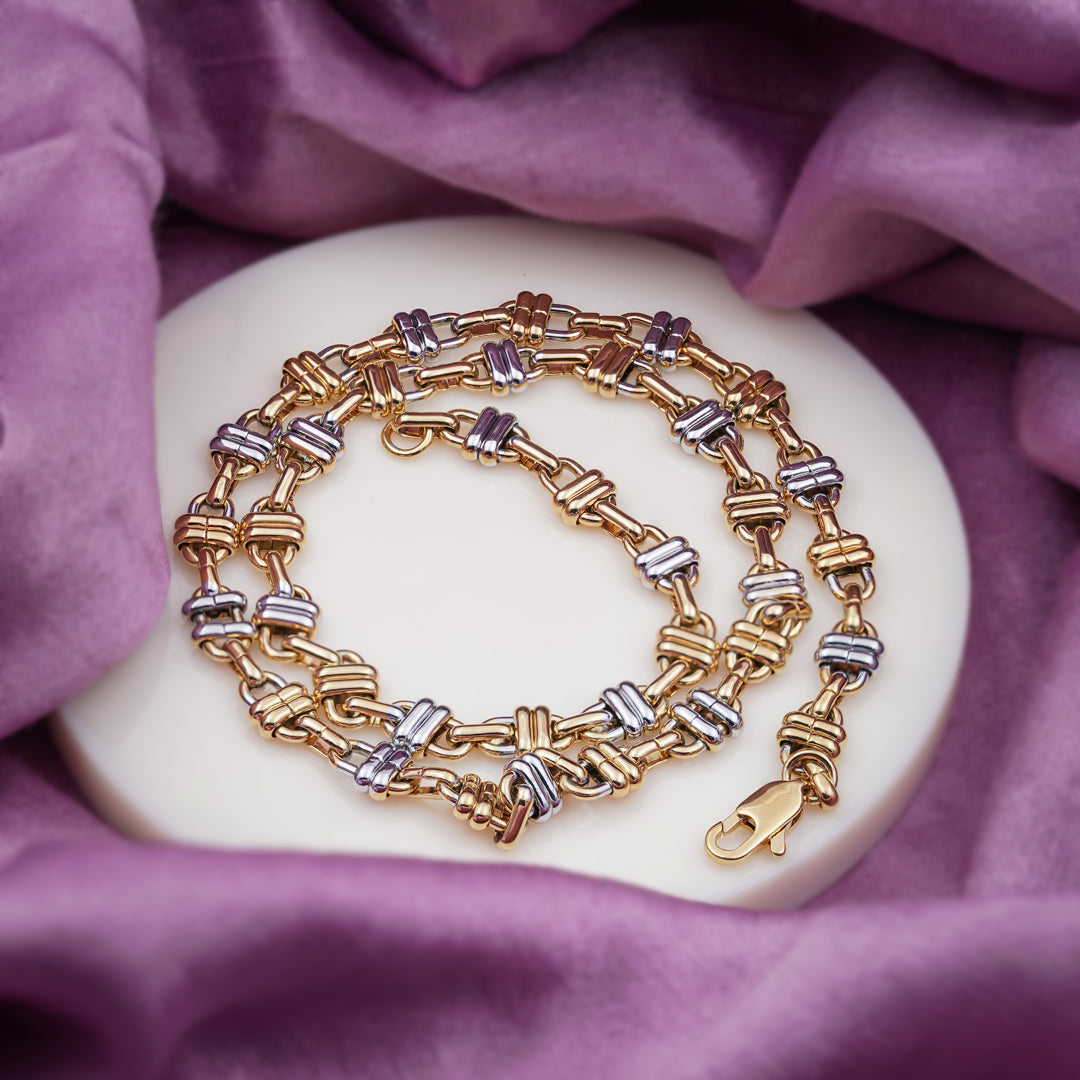 Men’s Gold & Silver Dual-Tone Link Chain GMC -6