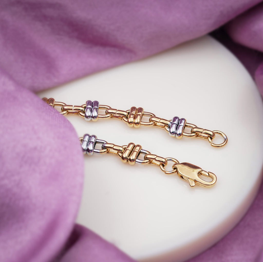 Men’s Gold & Silver Dual-Tone Link Chain GMC -6
