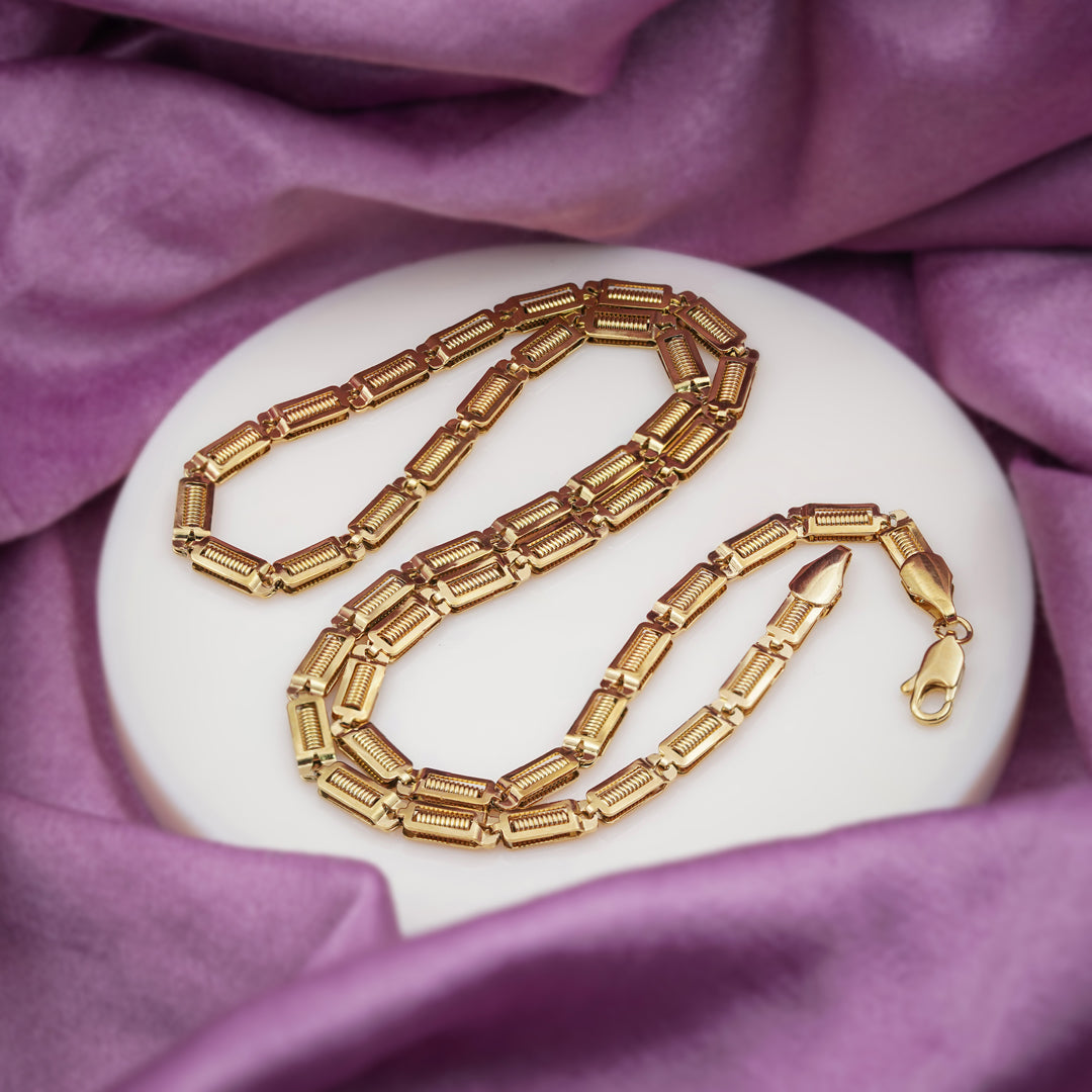 Men’s Gold-Tone Geometric Link Chain GMC -7