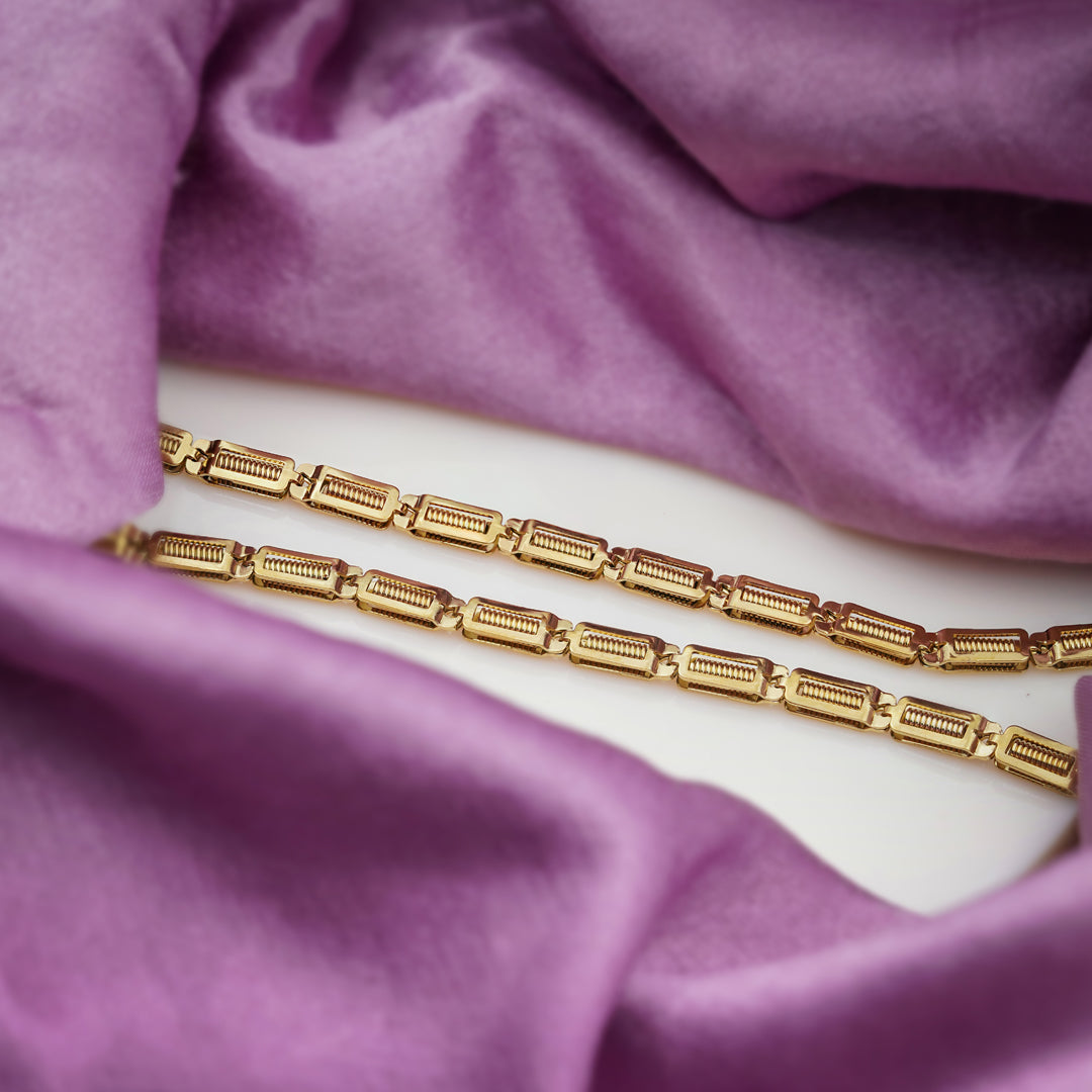 Men’s Gold-Tone Geometric Link Chain GMC -7
