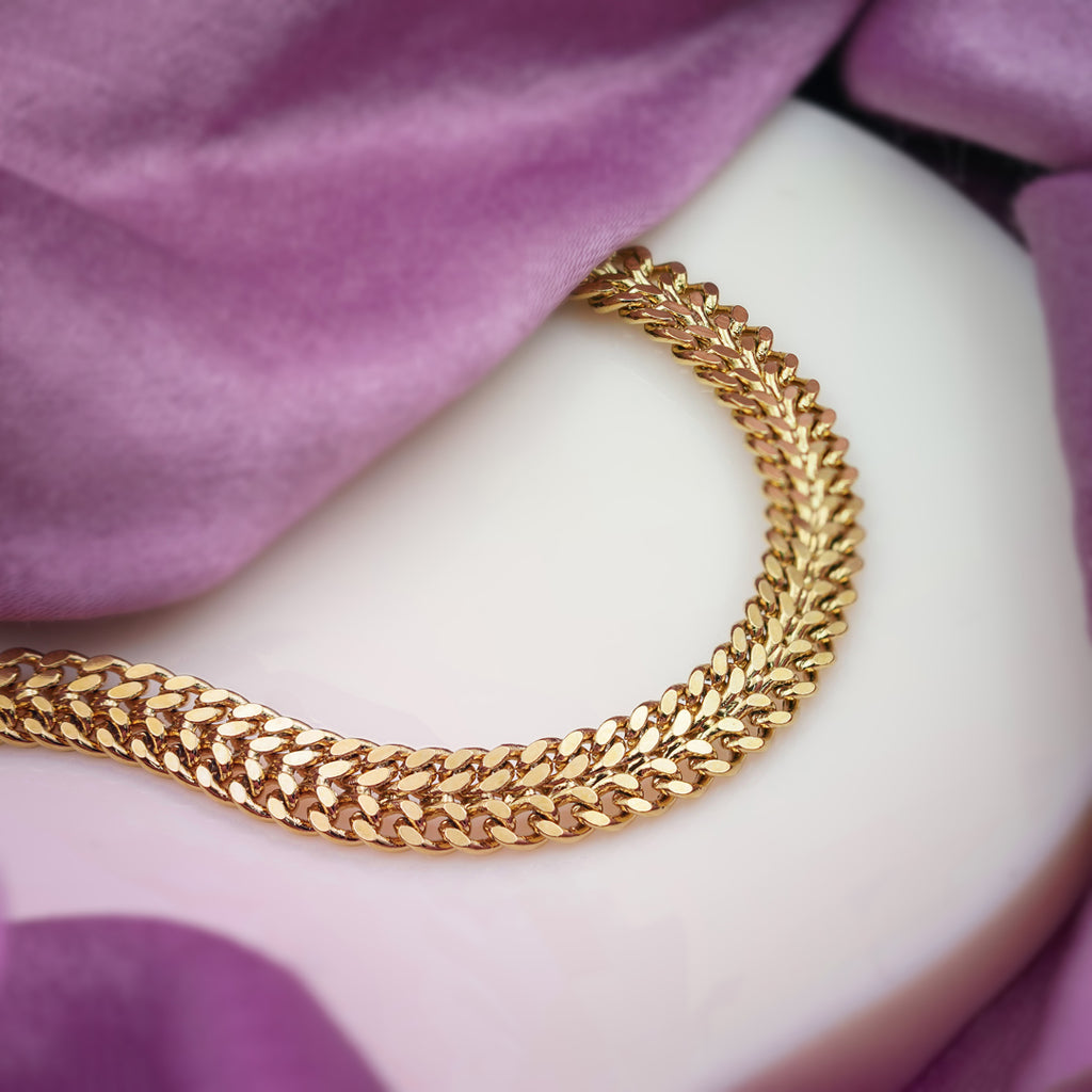 Men’s Gold Tone Wheat Chain GMR -9