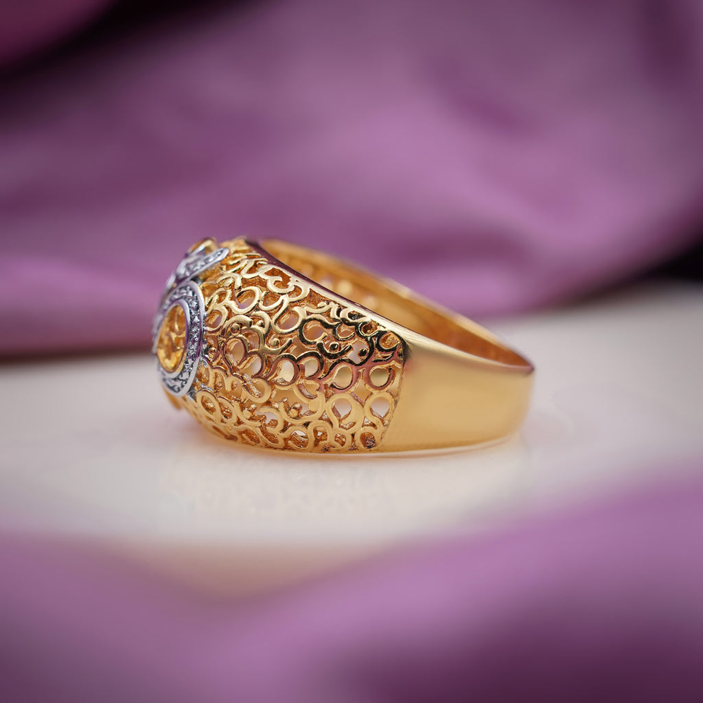 Men’s Gold Om Symbol Ring GMR -4