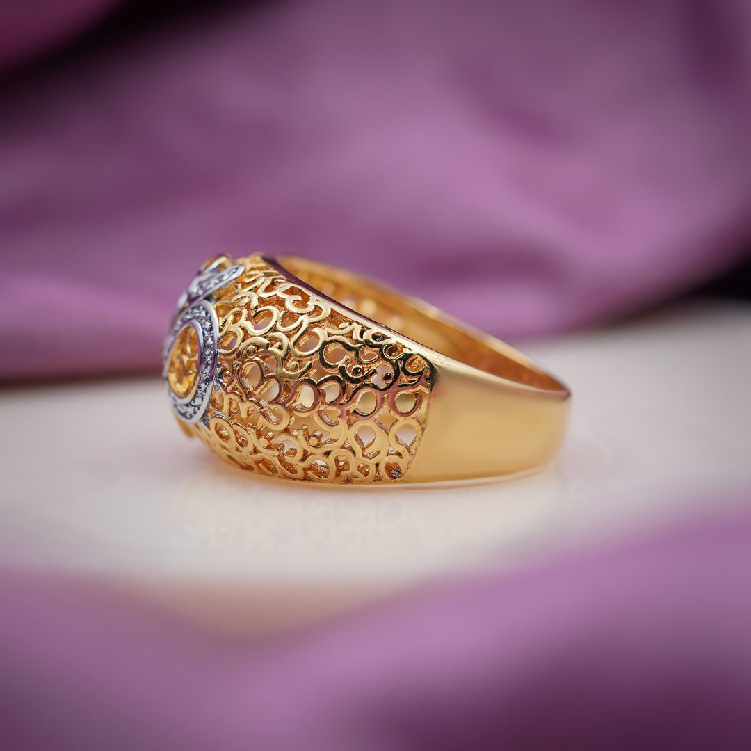 Men’s Gold Om Symbol Ring GMR -4