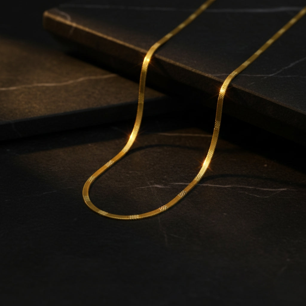 Men’s Gold Tone Herringbone Chain GMC -13