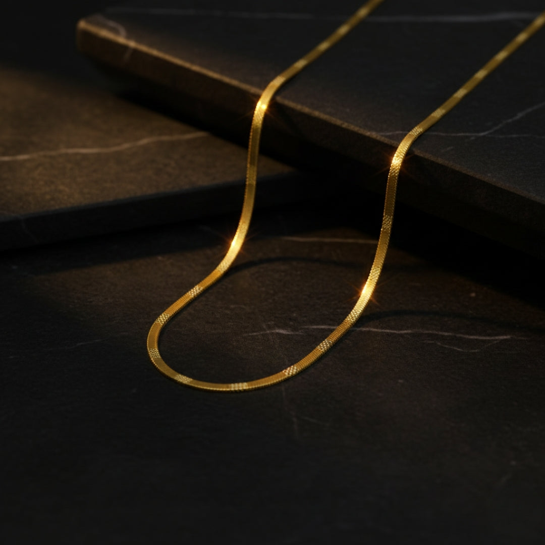 Men’s Gold Tone Herringbone Chain GMC -13