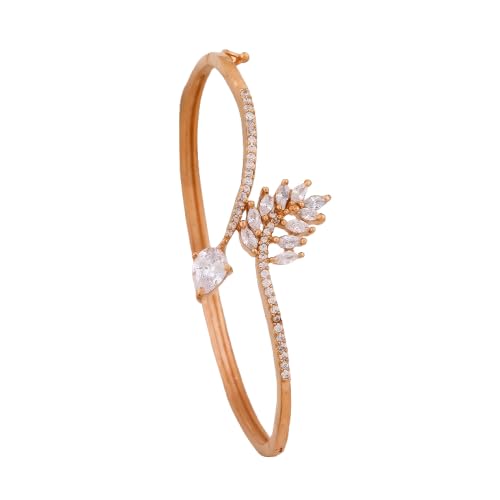 WibeStone Rose Gold Floral Diamond Bracelet