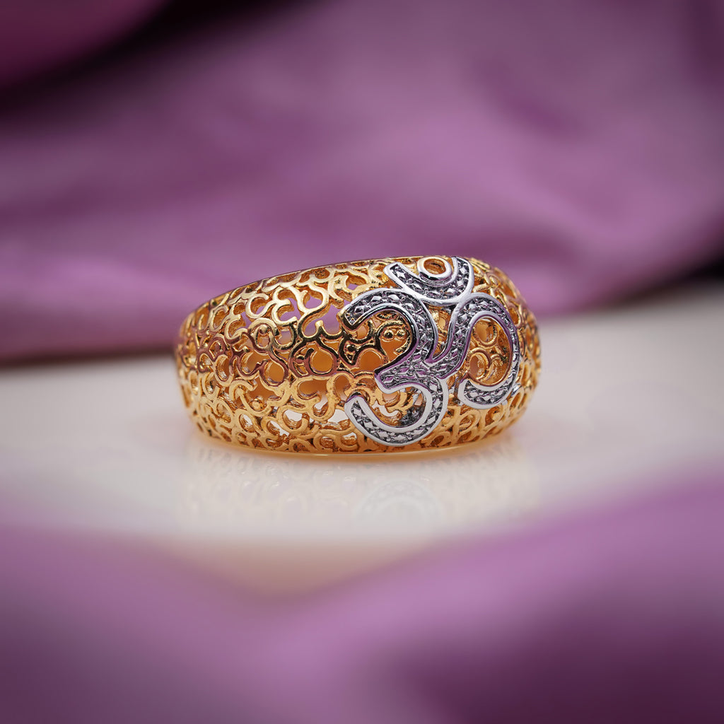 Men’s Gold Om Symbol Ring GMR -4