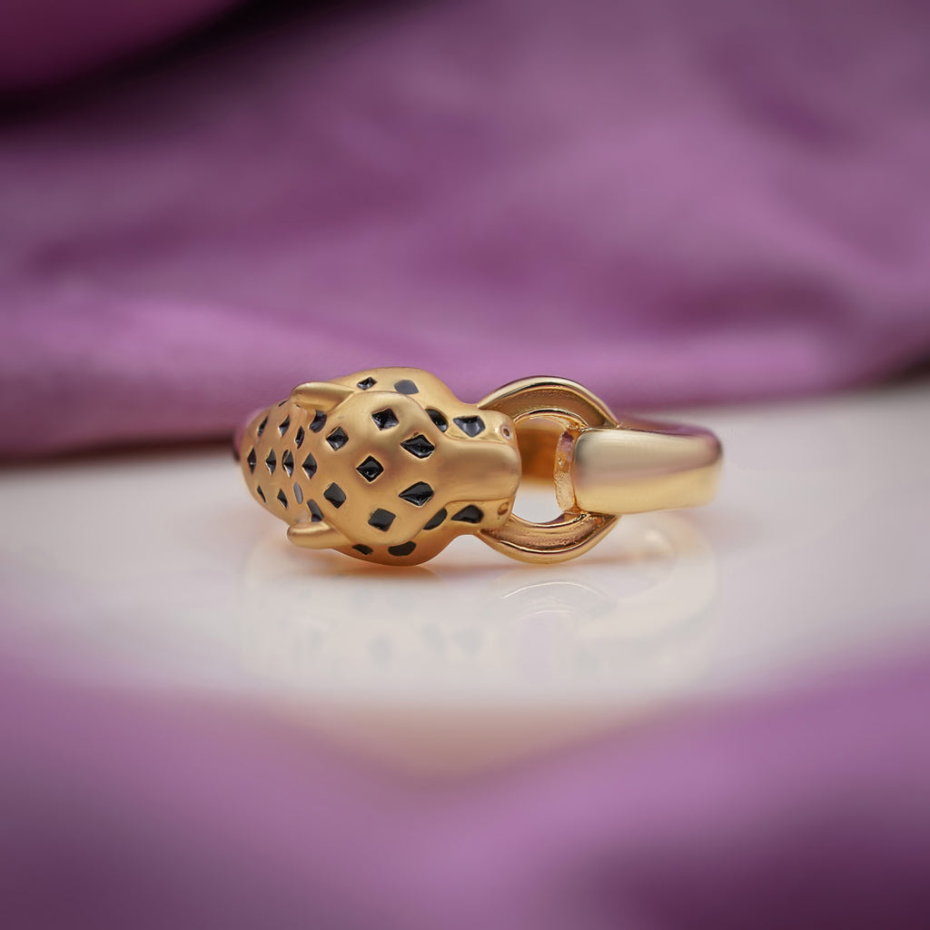 Men’s Gold Leopard Head Ring GMR -3
