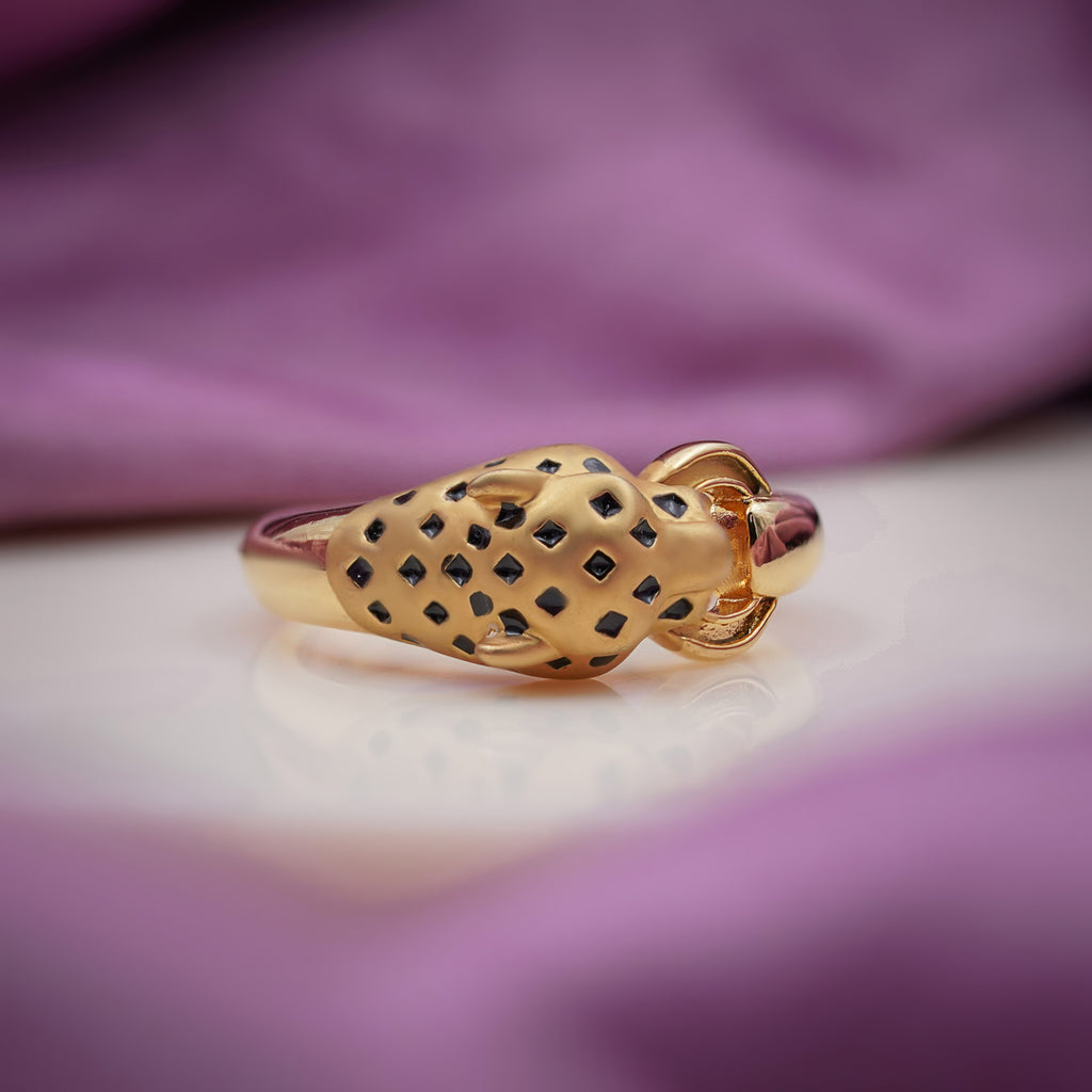 Men’s Gold Leopard Head Ring GMR -3