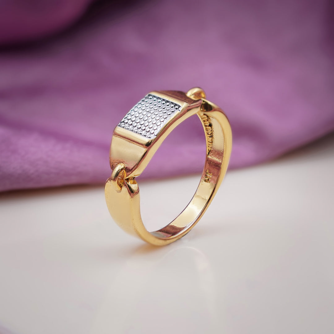 Men’s Gold-Tone Textured Statement Ring GMR -1