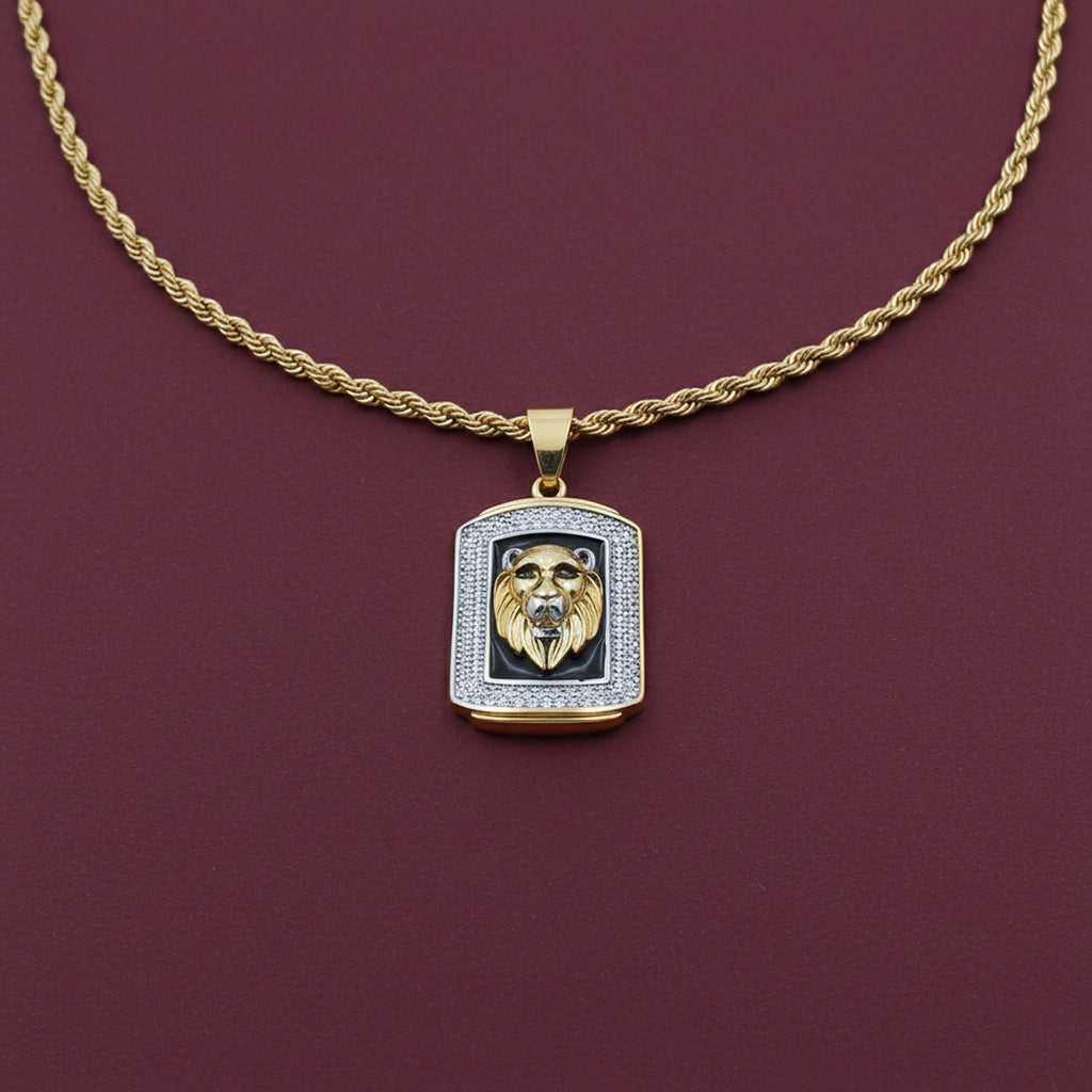 Men’s Lion Face Pendant Chain GMC -3