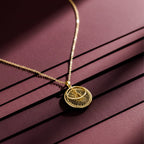 Vintage-Inspired Gold Filigree Circle Women Necklace GWN -158