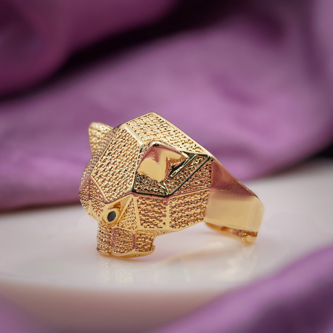 Men’s Gold Lion Head Statement Ring GMR -8