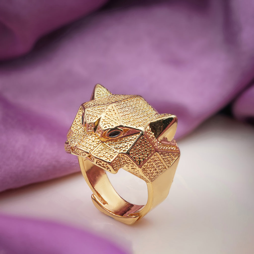 Men’s Gold Lion Head Statement Ring GMR -8