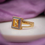 Men’s Gold-Tone Yellow Stone Ring GMR -5