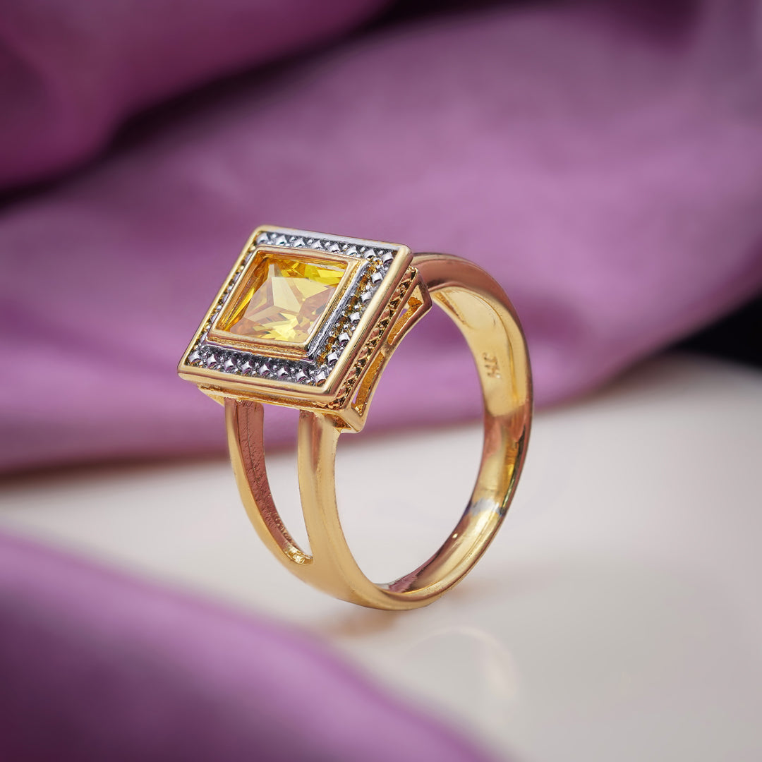 Men’s Gold-Tone Yellow Stone Ring GMR -5
