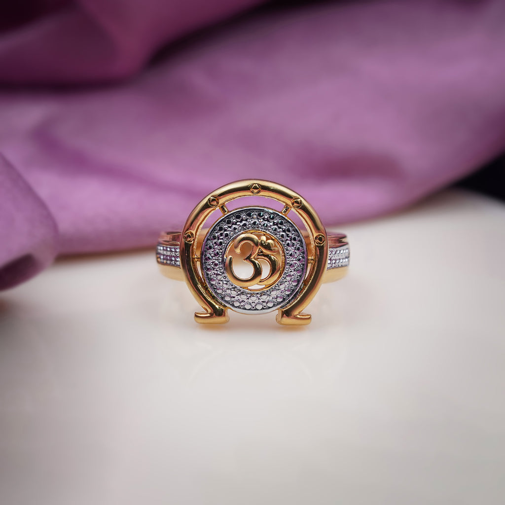Men’s Gold Om Two-Tone Ring GMR -6