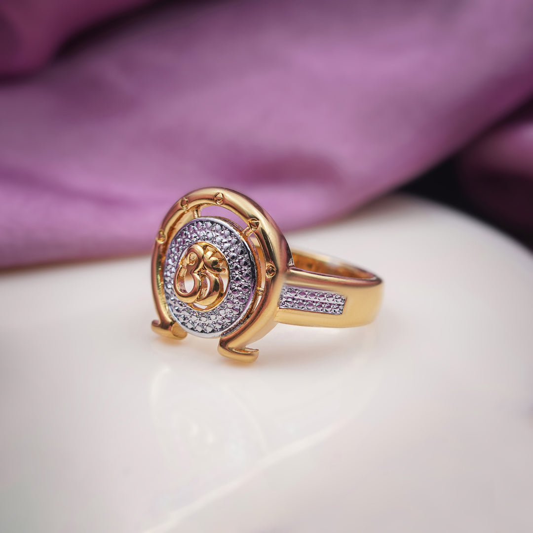 Men’s Gold Om Two-Tone Ring GMR -6